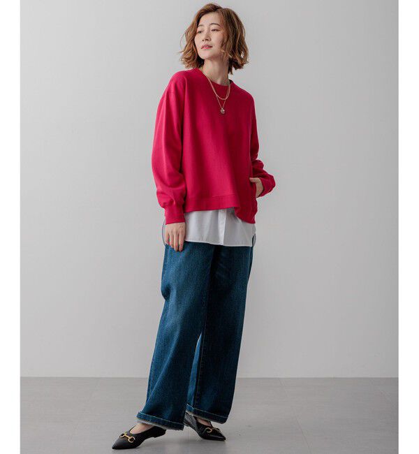23区「【GLOW10月号掲載/洗える】ナチュラルコットンベアコンビ カットソー」|Tシャツ・カットソー|