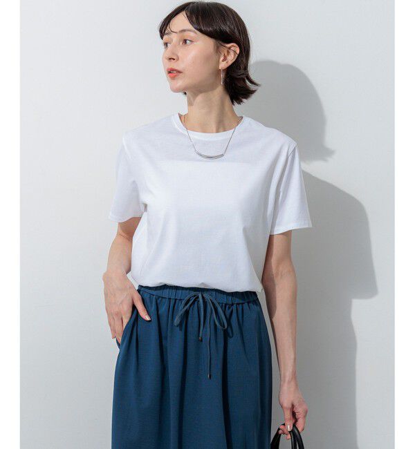 23区「【WEB＆一部店舗限定カラーあり/Oggi掲載】ハイエンド クルーネック Tシャツ」|Tシャツ・カットソー|ホワイト系