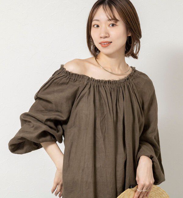 NOLLEY'S sophi「【WALANCE/ワランス】natural dye linen balloon sleeve dress」|ワンピース|