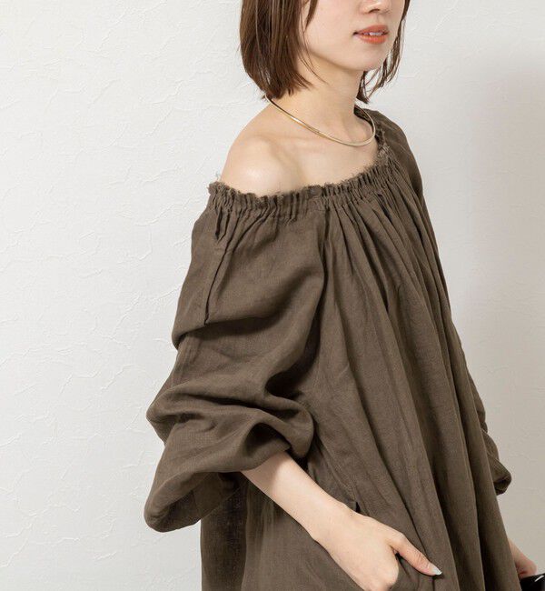 NOLLEY'S sophi「【WALANCE/ワランス】natural dye linen balloon sleeve dress」|ワンピース|