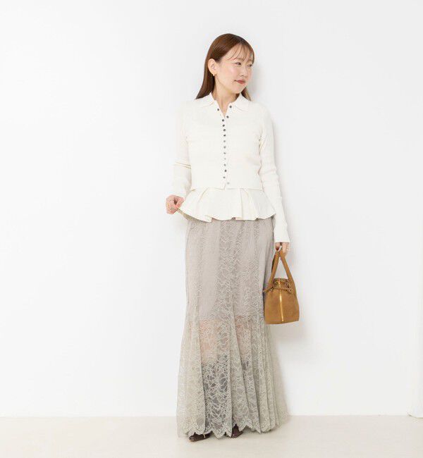 NOLLEY'S sophi「《セットアップ対応》ウォッシャブラルッセルレースマキシマーメイドスカート」|スカート|