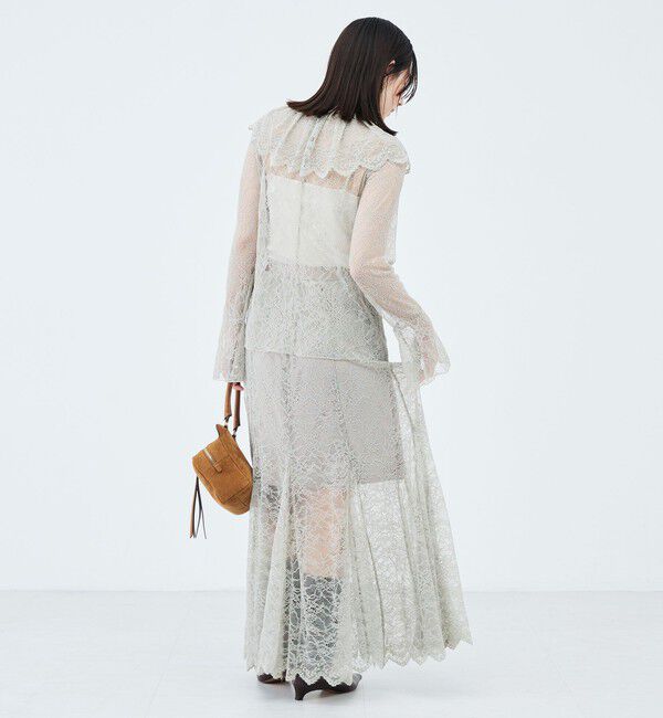 NOLLEY'S sophi「《セットアップ対応》ウォッシャブラルッセルレースマキシマーメイドスカート」|スカート|