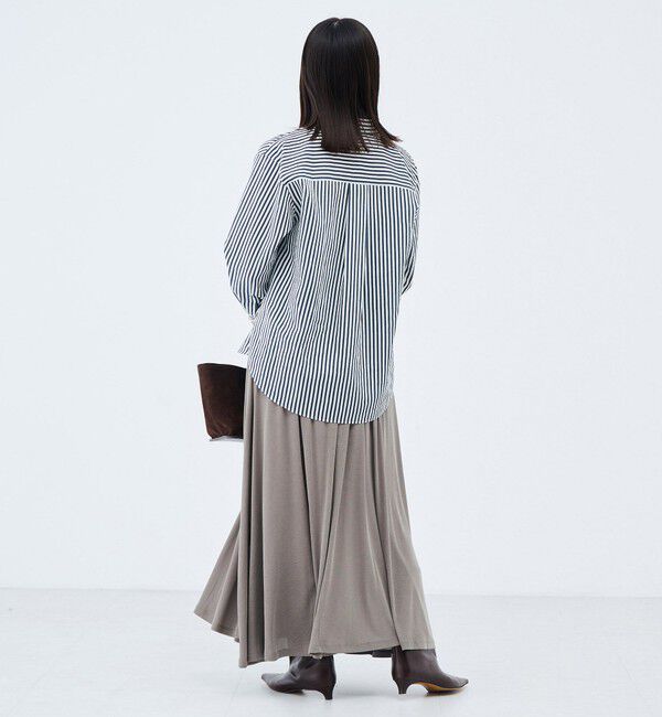 NOLLEY'S sophi「【WEB限定】《セットアップ対応》ウォッシャブルフィブリルテレコフレアーマキシスカート」|スカート|