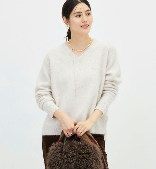 NOLLEY'S「ヘアリーVネックプルオーバー」|ニット・セーター|
