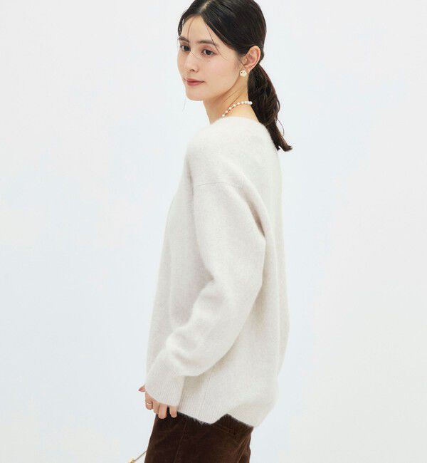 NOLLEY'S「ヘアリー長めVネックカーディガン」|カーディガン|