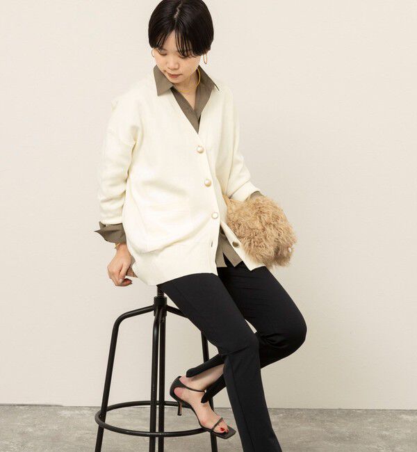 NOLLEY'S sophi「【EC限定】《手洗い可能》総針ビックVネックカーディガン」|カーディガン|