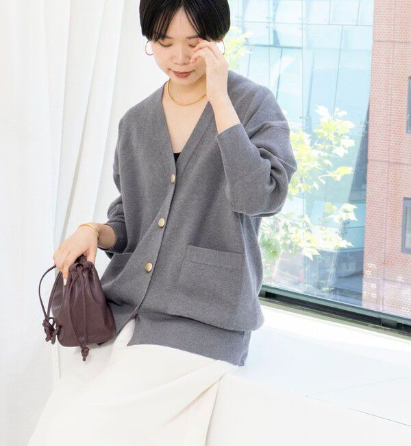 NOLLEY'S sophi「【EC限定】《手洗い可能》総針ビックVネックカーディガン」|カーディガン|