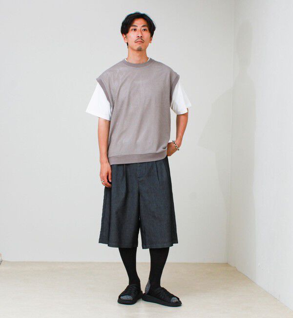 GLOSTER「【2点セット】メッシュベスト アンサンブルTEE」|Tシャツ・カットソー|