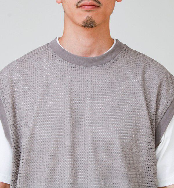 GLOSTER「【2点セット】メッシュベスト アンサンブルTEE」|Tシャツ・カットソー|