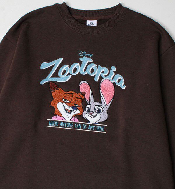 GLOSTER「【ZOOTOPIA/ズートピア】ニック＆ジュディ サガラ刺繍クルースウェット 裏起毛」|スウェット・ジャージ|