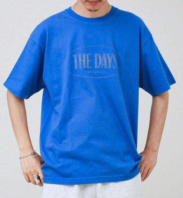 GLOSTER「【THE DAYS/ザ デイ】ORBAL 2 TEE オーバルロゴ Tシャツ リフレクタープリント」|Tシャツ・カットソー|ブルー