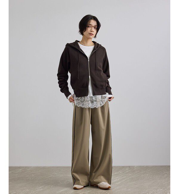SALON adam et rope'「【WEB限定】ヘムレースプルオーバーカットソー」|Tシャツ・カットソー|