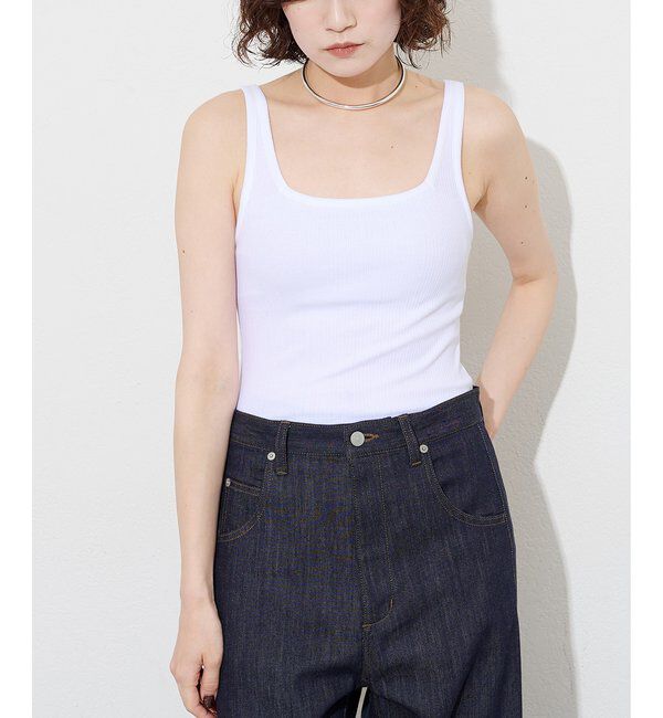  「カップツキRIBタンクトップ」|Tシャツ・カットソー|