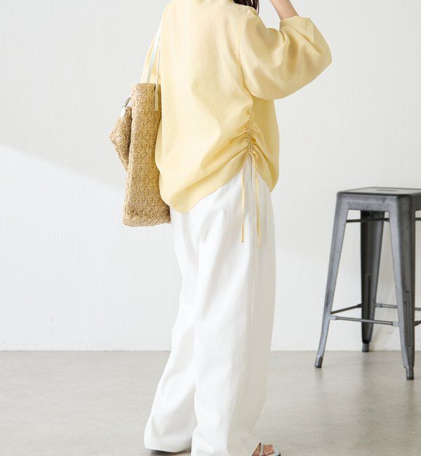  「【インしないでスッキリ/夏にも着れるシアー長袖】ジップドロストブラウス」|シャツ・ブラウス|