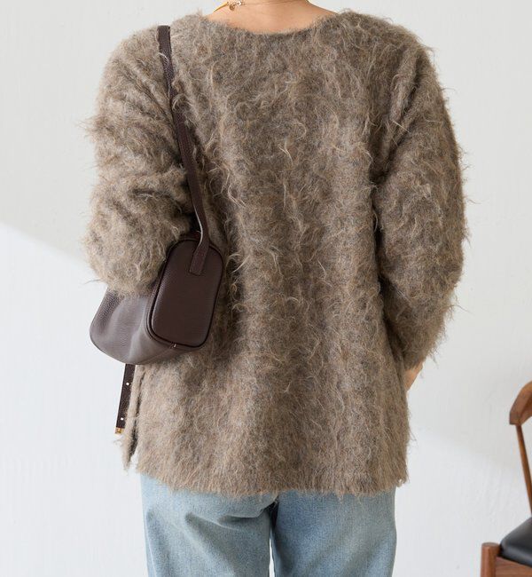  「【前後2WAY】ロングシャギーニットカーディガン」|ニット・セーター|