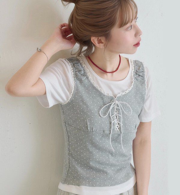  「ドットタンクレイヤードTee」|Tシャツ・カットソー|