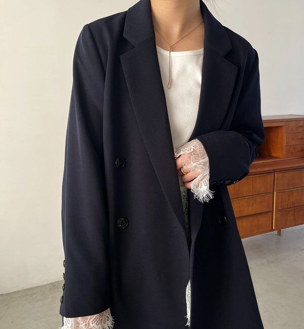  「【サイズ展開あり/新色ツイード・チェック】Wテーラージャケット」|テーラードジャケット|