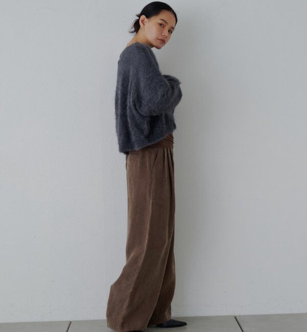  「ファーカシミヤ2WAYヘンリーニット」|ニット・セーター|