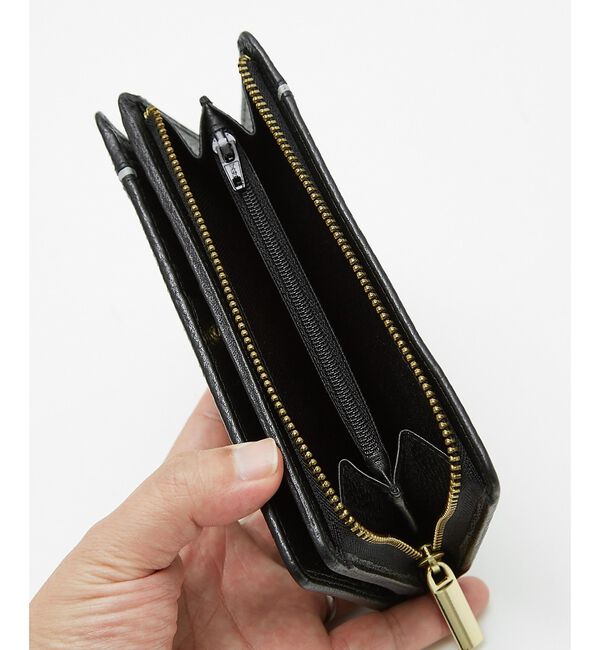 alfredoBANNISTER「【牛革・長財布】シボレザー ラインデザイン 二つ折り」|財布|