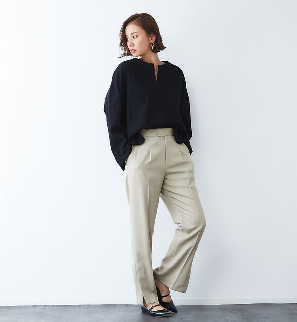 Rouge vif「トリコチンサイドスリットパンツ」|その他|