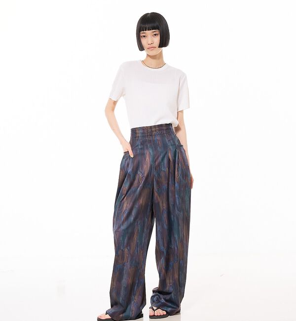 NOMINE「楊柳シボ感 リンガーTシャツ ｜ 半袖 リブ切替 クロップド丈」|Tシャツ・カットソー|