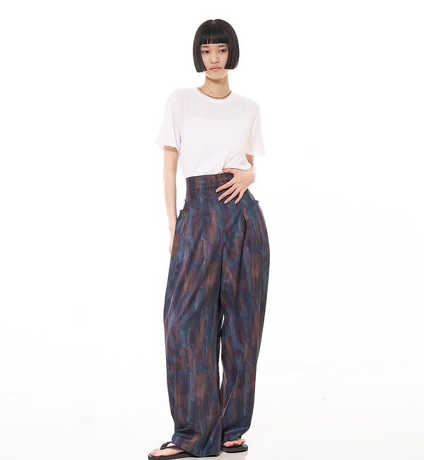 NOMINE「楊柳シボ感 リンガーTシャツ ｜ 半袖 リブ切替 クロップド丈」|Tシャツ・カットソー|