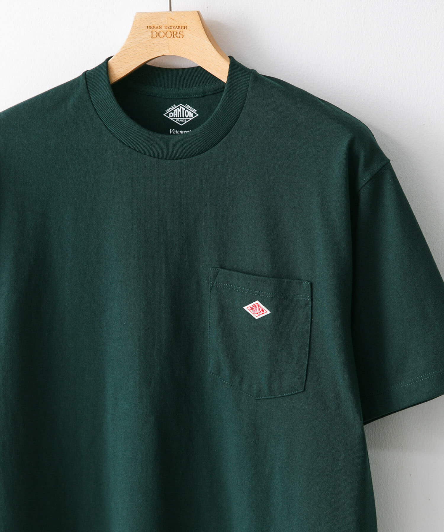 URBAN RESEARCH DOORS「DANTON　POCKET T-SHIRTS」|Tシャツ・カットソー|グリーン