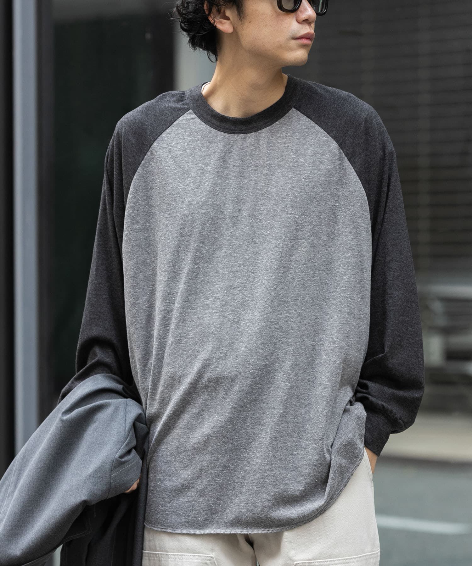 URBAN RESEARCH DOORS「FORK&SPOON　ベースボールロングスリーブTシャツ」|Tシャツ・カットソー|