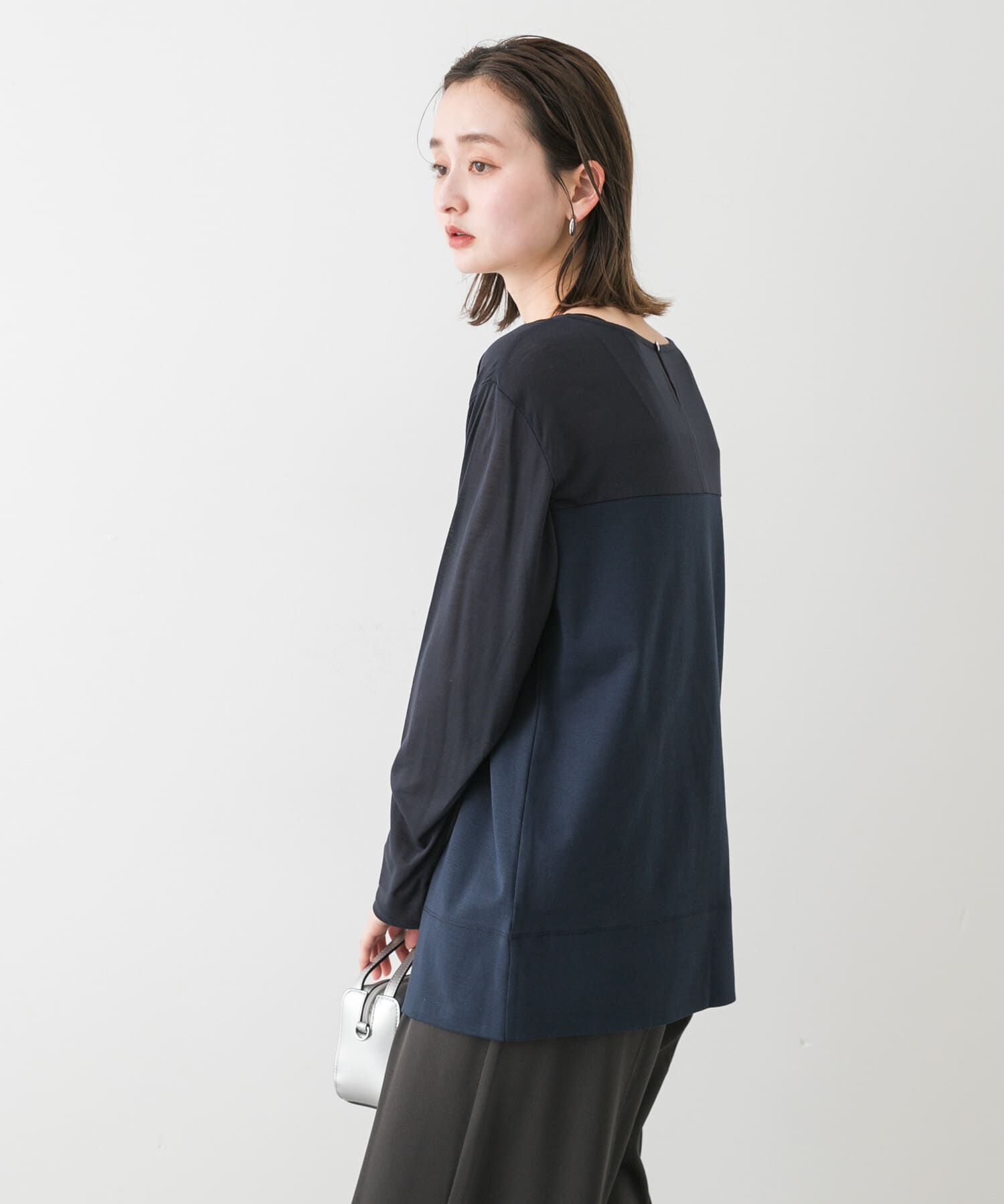 SENSE OF PLACE by URBAN RESEARCH「クルーネックドッキングスリットトップ」|Tシャツ・カットソー|