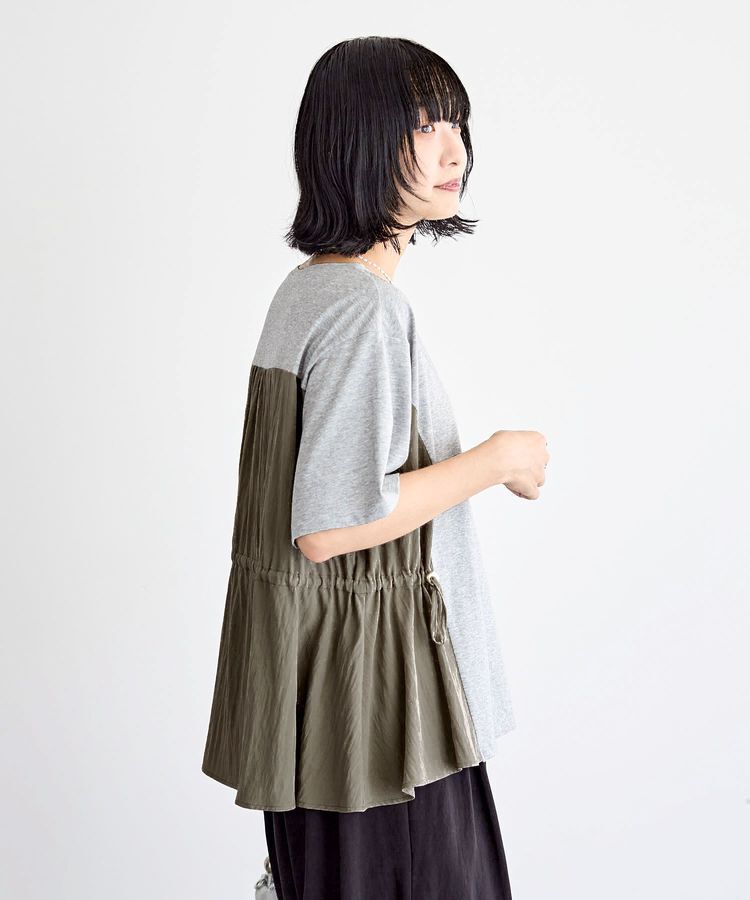 Green Parks「異素材ドッキングプルオーバー」|Tシャツ・カットソー|