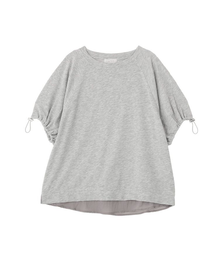 Green Parks「袖ドロストシアー裏毛ドッキングプルオーバー」|Tシャツ・カットソー|