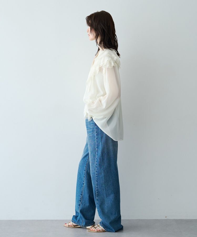 Editt by YECCA VECCA「ヴィンテージ調ラッフルレースブラウス」|シャツ・ブラウス|