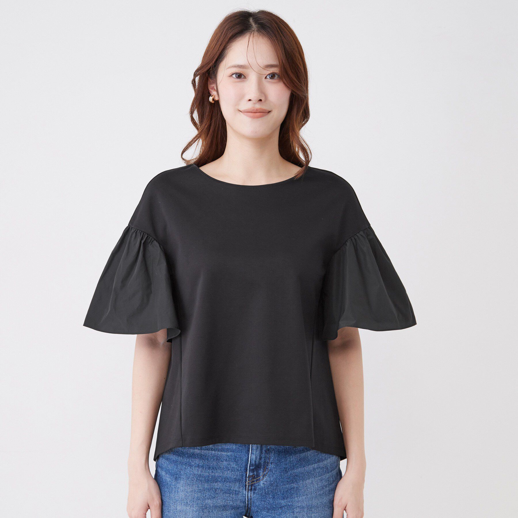 COUP DE CHANCE「【手洗い可／日本製】フレアスリーブプルオーバー」|Tシャツ・カットソー|