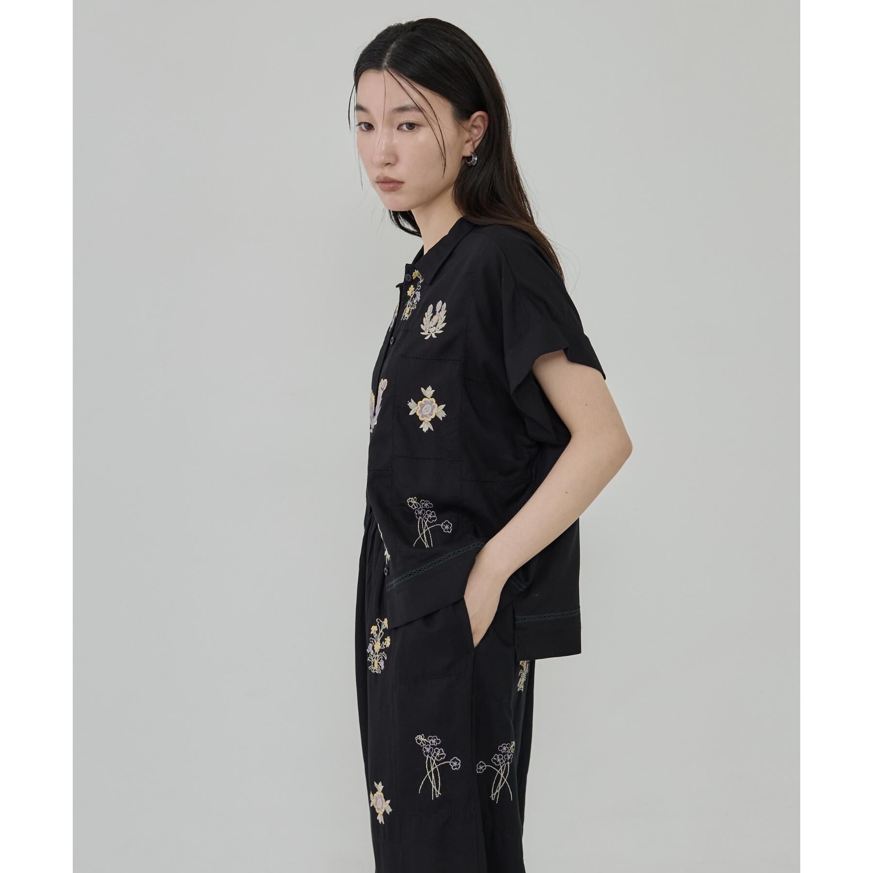 GALLEST「アート刺繍半袖シャツ【セットアップ可能】」|シャツ・ブラウス|
