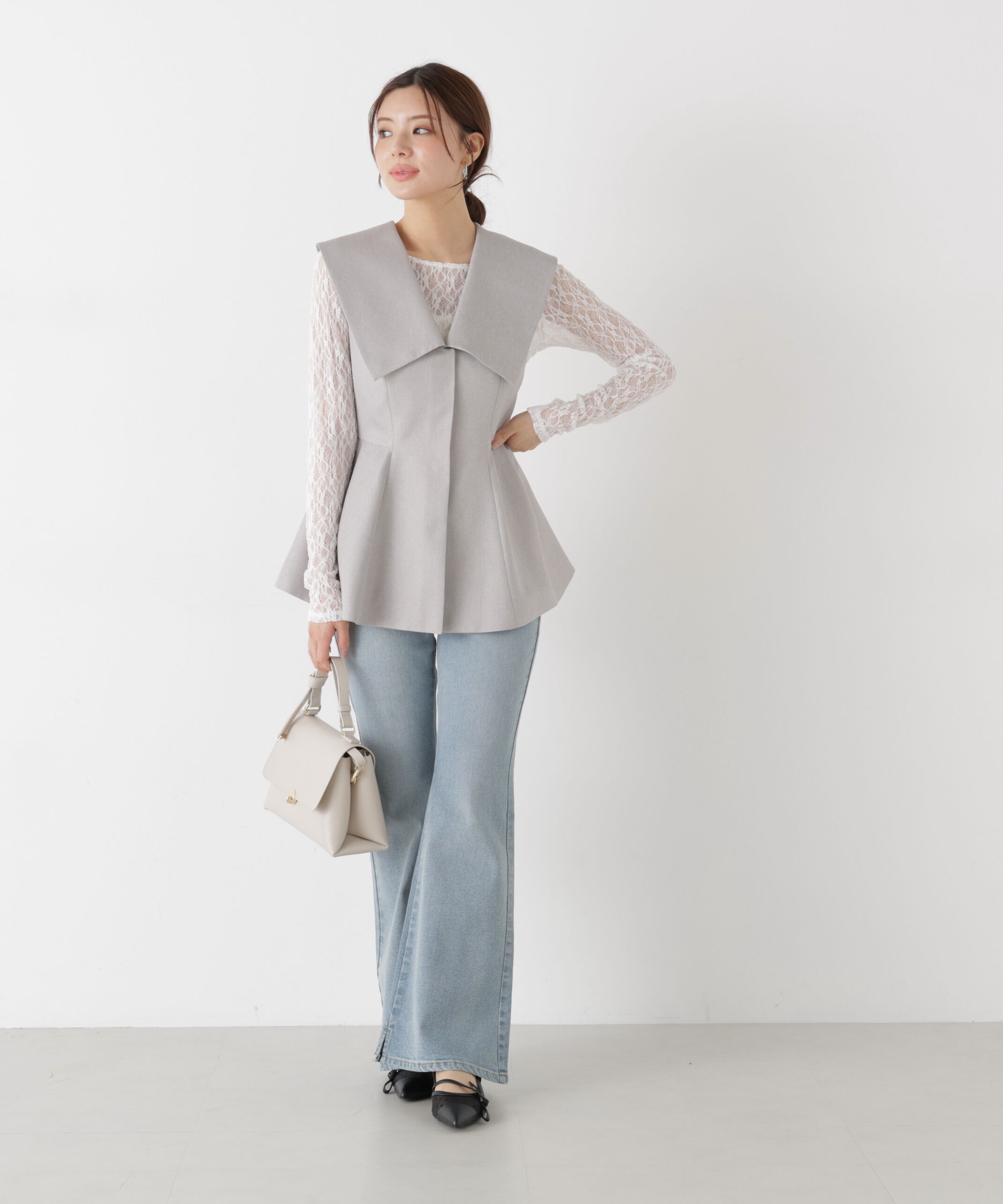 PROPORTION BODY DRESSING「〈a/mie〉ビッグカラージレ　26SS」|ブルゾン・スタジャン|