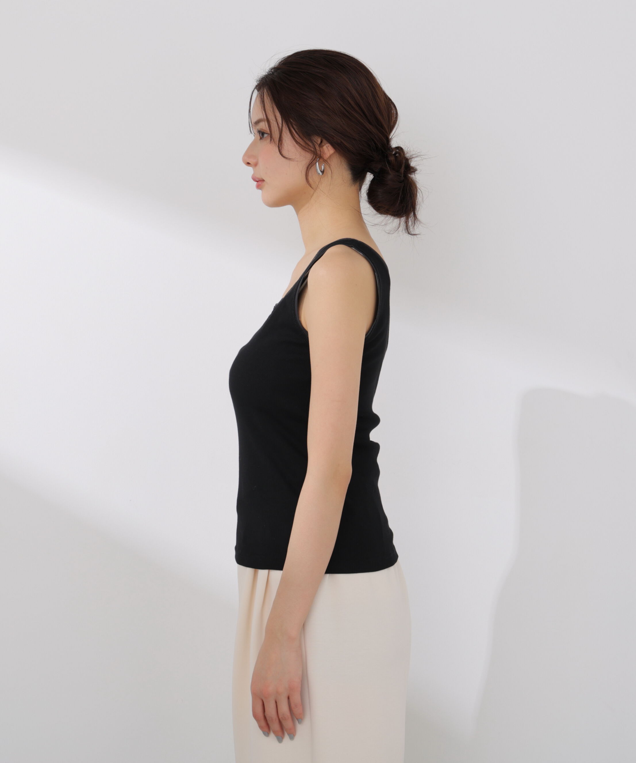 PROPORTION BODY DRESSING「チュールトリムタンクトップ 26SS」|Tシャツ・カットソー|