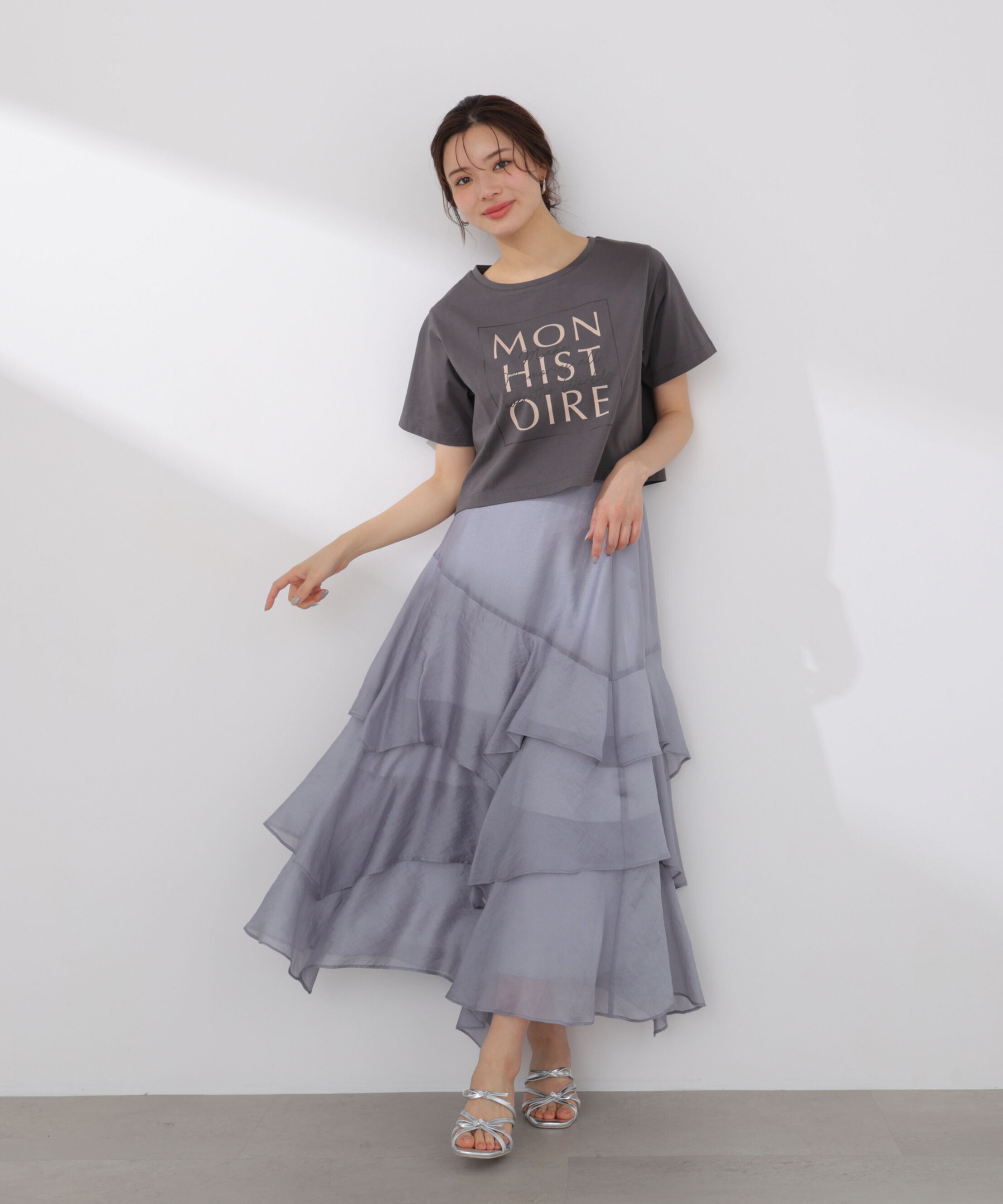 PROPORTION BODY DRESSING「短丈ロゴTシャツ」|Tシャツ・カットソー|