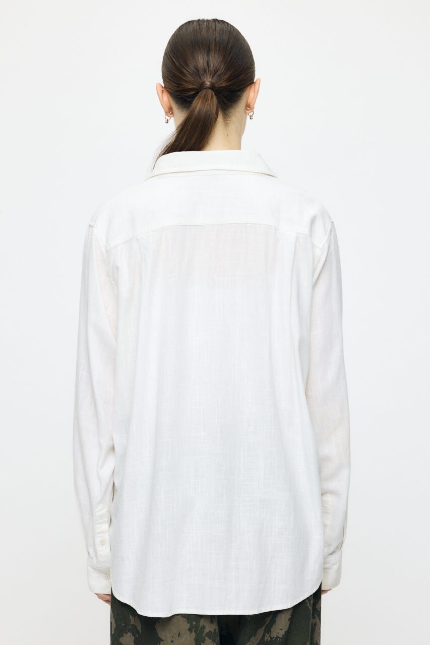 MOUSSY「LINEN BLEND BASIC シャツ」|シャツ・ブラウス|
