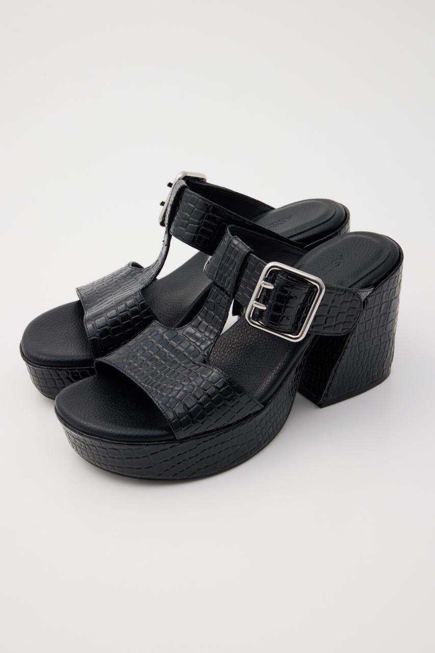 MOUSSY「CROCO CHUNKY HEEL サンダル」|サンダル|