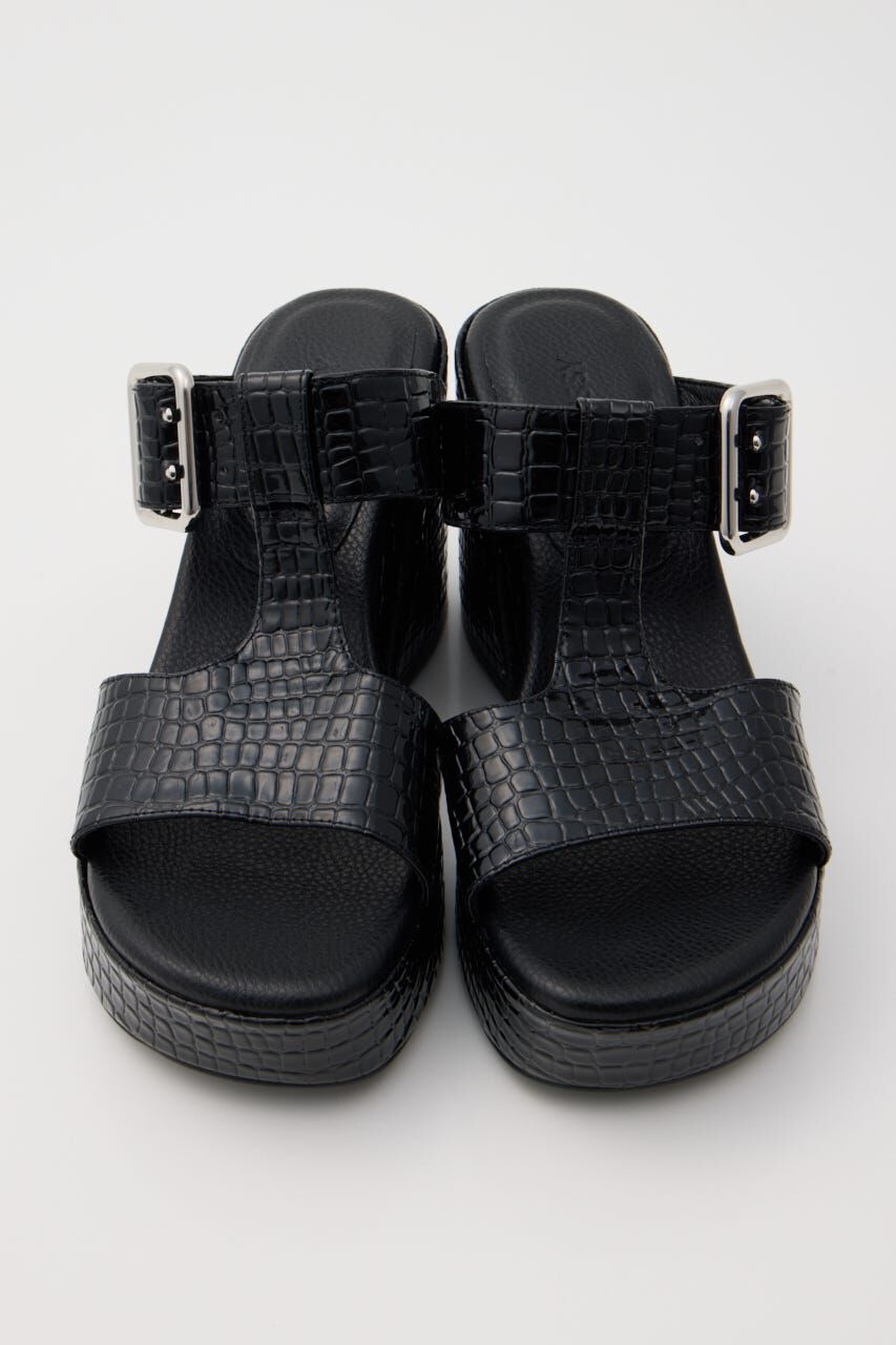 MOUSSY「CROCO CHUNKY HEEL サンダル」|サンダル|