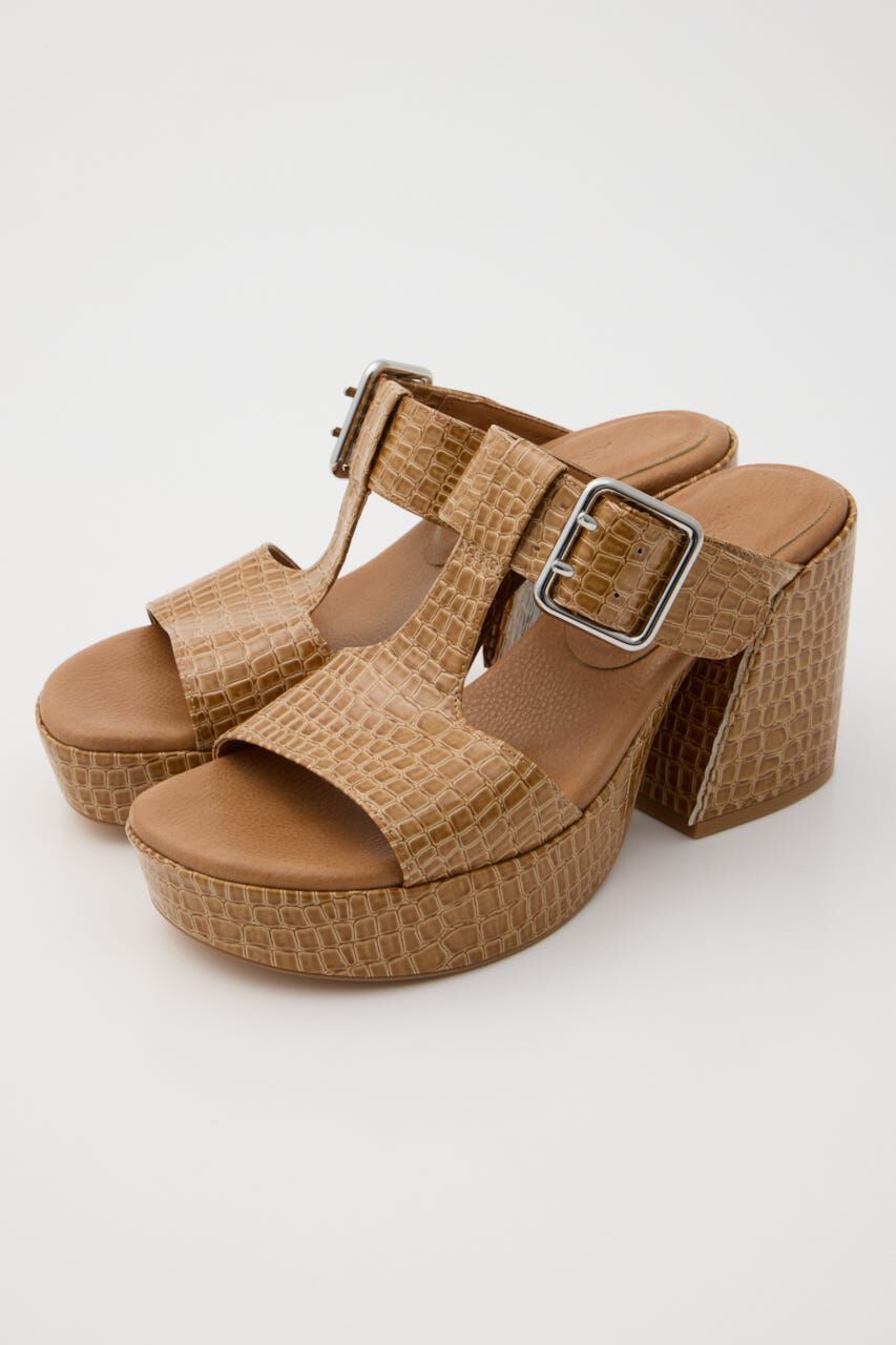 MOUSSY「CROCO CHUNKY HEEL サンダル」|サンダル|