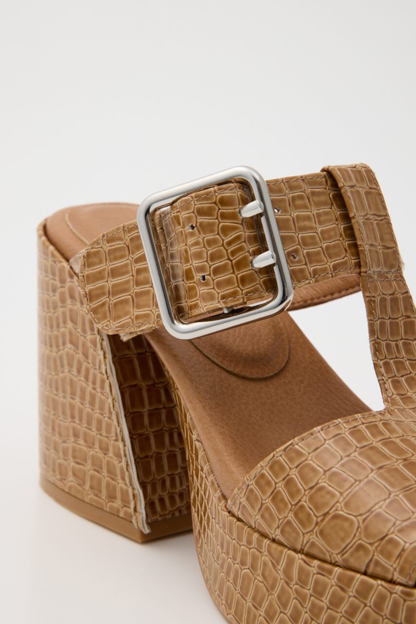 MOUSSY「CROCO CHUNKY HEEL サンダル」|サンダル|