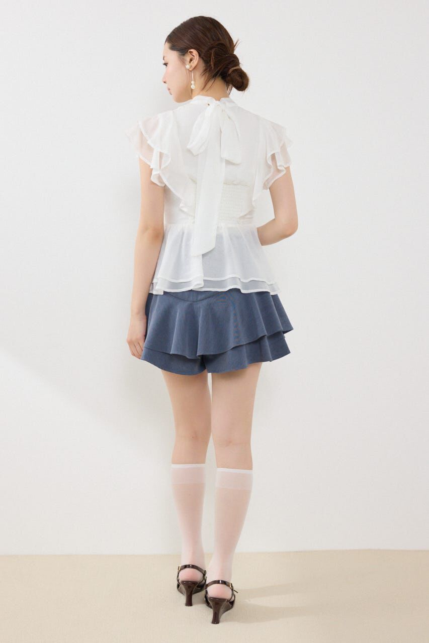 rienda「レイヤードヘムコルセットスコートショートパンツ」|その他|