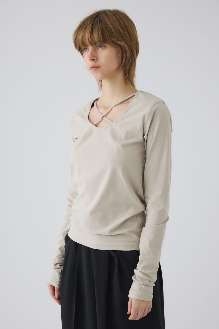 RIM.ARK 「Cross strap skin tops」|Tシャツ・カットソー|
