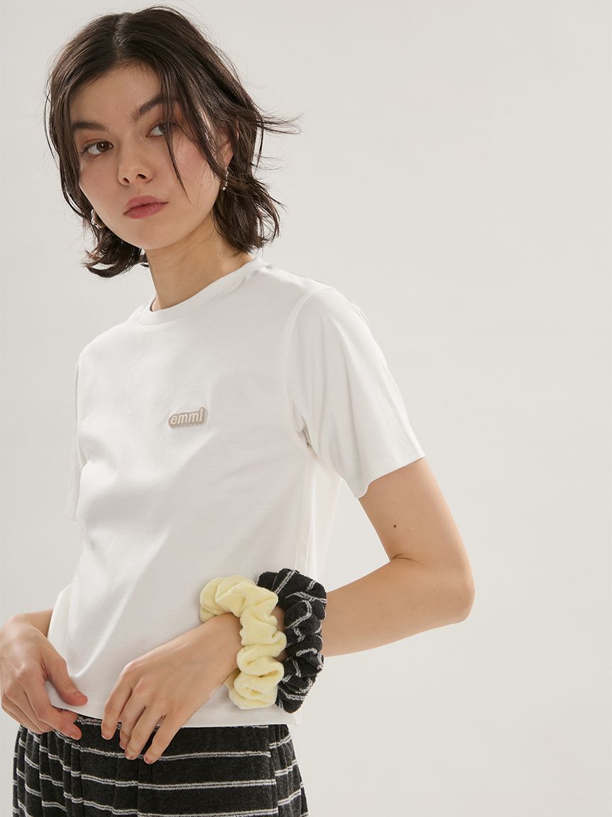 emmi atelier「emmiロゴコンパクトTシャツ」|Tシャツ・カットソー|