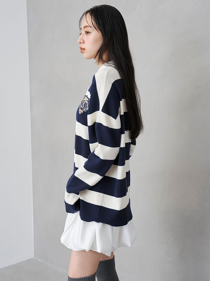 SNIDEL「ラガーポロニットプルオーバー」|ポロシャツ|