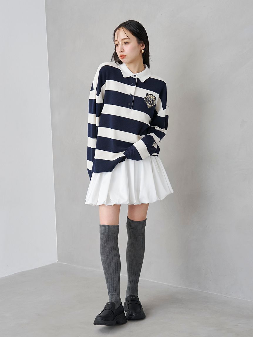 SNIDEL「ラガーポロニットプルオーバー」|ポロシャツ|