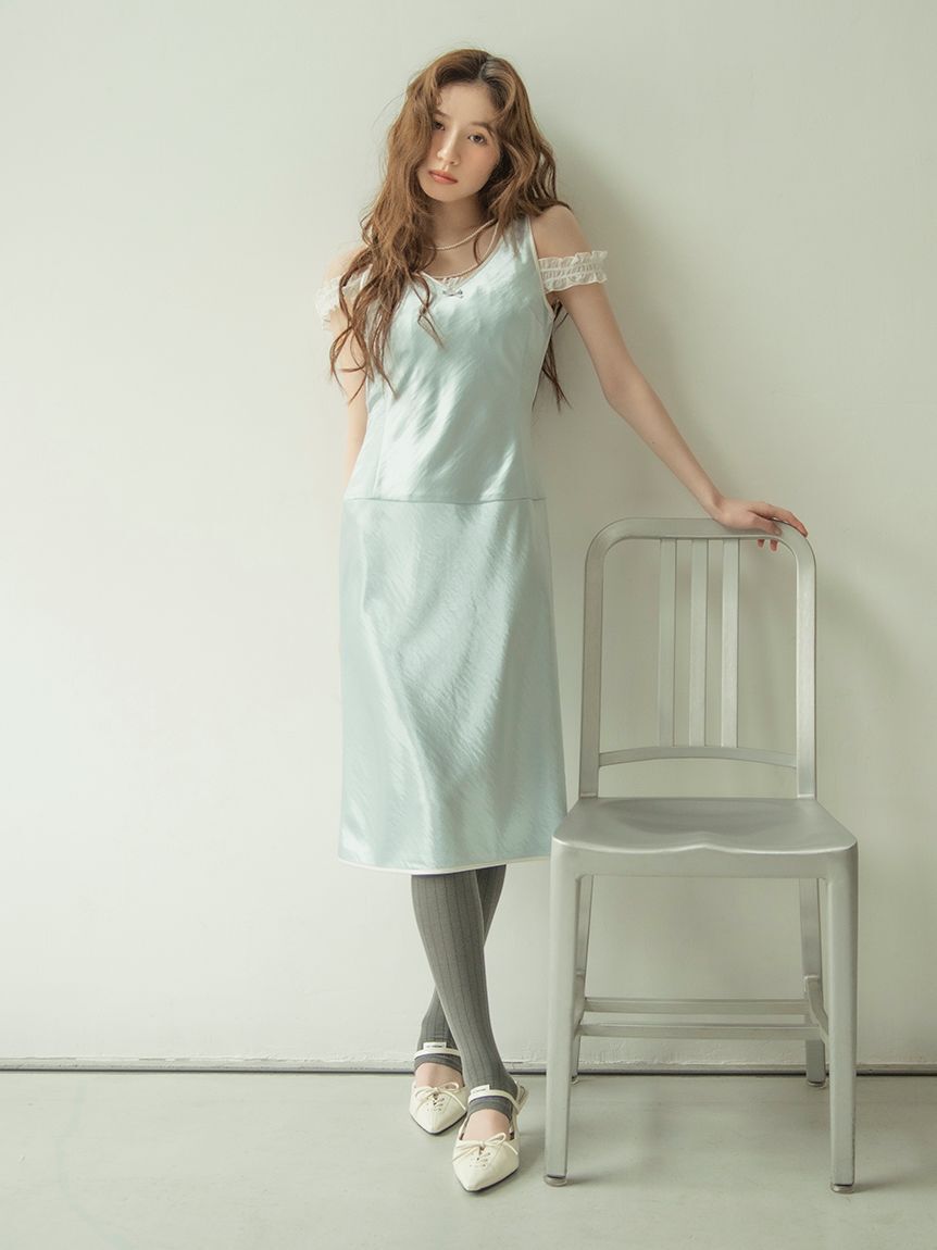 LILY BROWN「サテンタイトワンピース」|ワンピース|