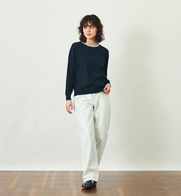 MACKINTOSH PHILOSOPHY「GREY LABEL バイカラークルーネックニット」|ニット・セーター|