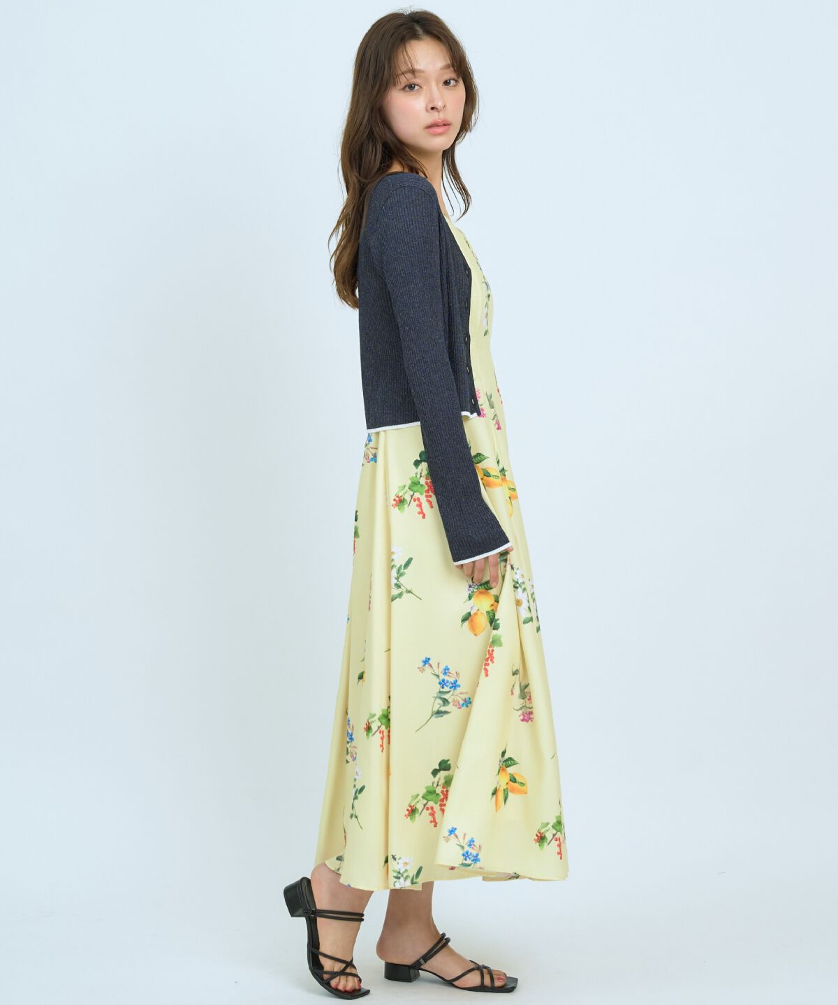 アンドクチュール「フルーツ&times;フラワープリントワンピース」|ワンピース|